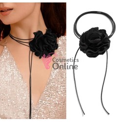 Floare cu snur pentru decor gat PRL02KK Neagra